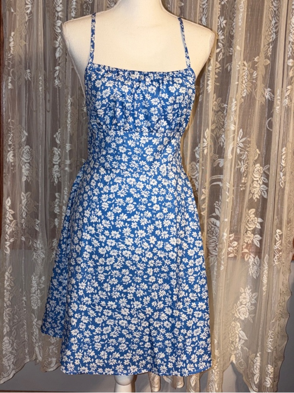 Floral Spaghetti-Strap Sundress